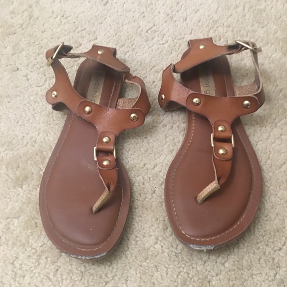 Steve Madden Girl Sushi Thong Sandals Faux Leather Ankle Strap Studded Size 9M - Picture 11 of 11